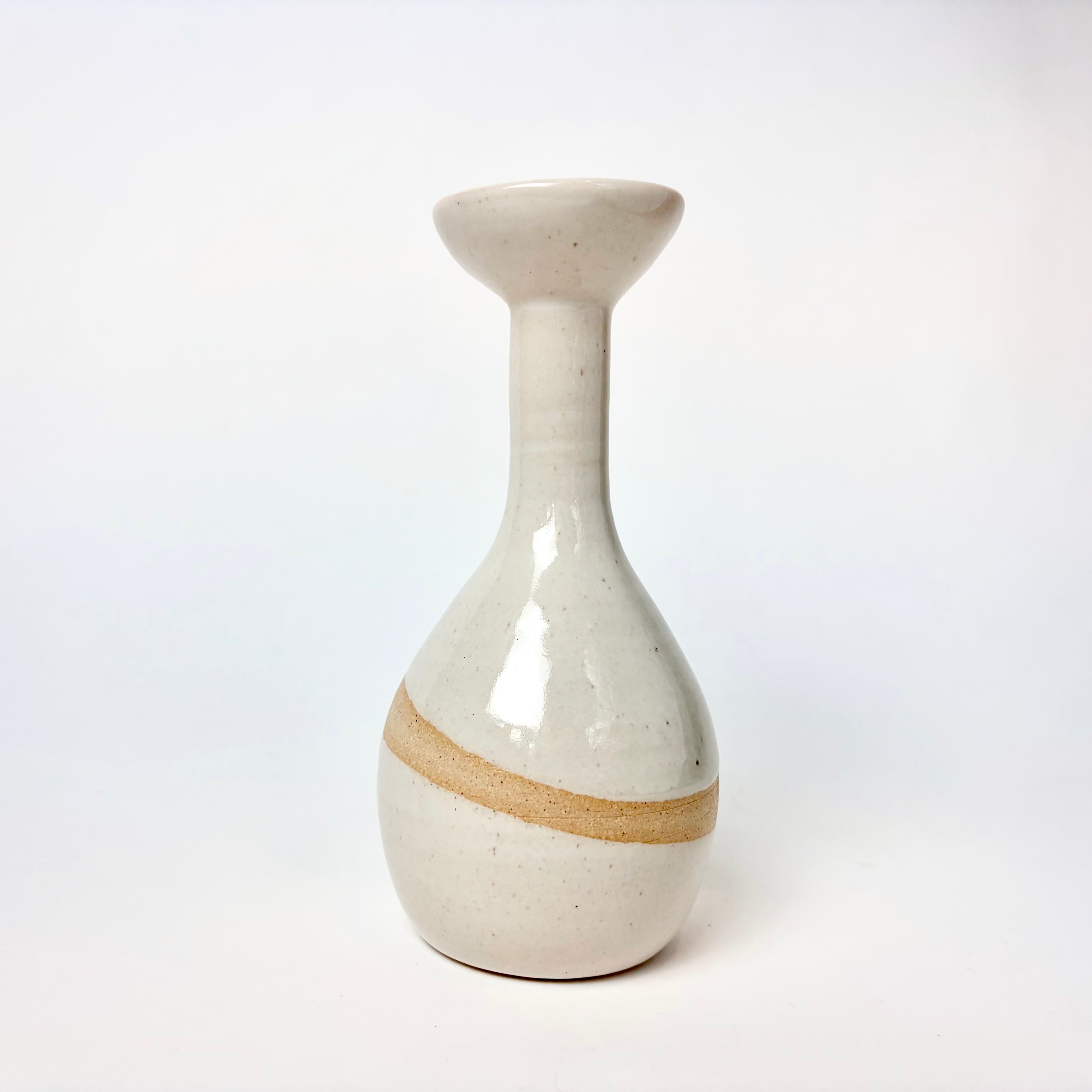 White vase with bent neck